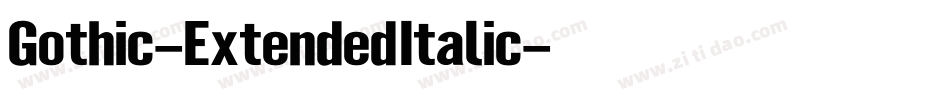 Gothic-Extended Italic字体转换